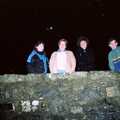 Uni: Dartmoor Night and Day, Dartmouth and a bit of Jiu Jitsu, Devon - 29th April 1989, The gang on the road bridge at Postbridge
