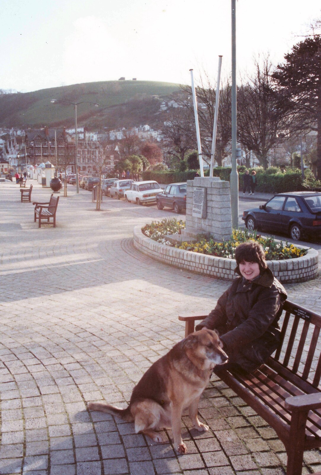 Angela and Marty by the river in Dartmouth from Uni: Dartmoor Night and Day, Dartmouth and a bit of Jiu Jitsu, Devon - 29th April 1989