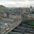 A view over Edinburgh's railway station, Uni: A Trip To Glasgow and Edinburgh, Scotland - 15th May 1989