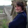 1989 Angela at the top of the Scott Monument, with the PrincesStreet in the background