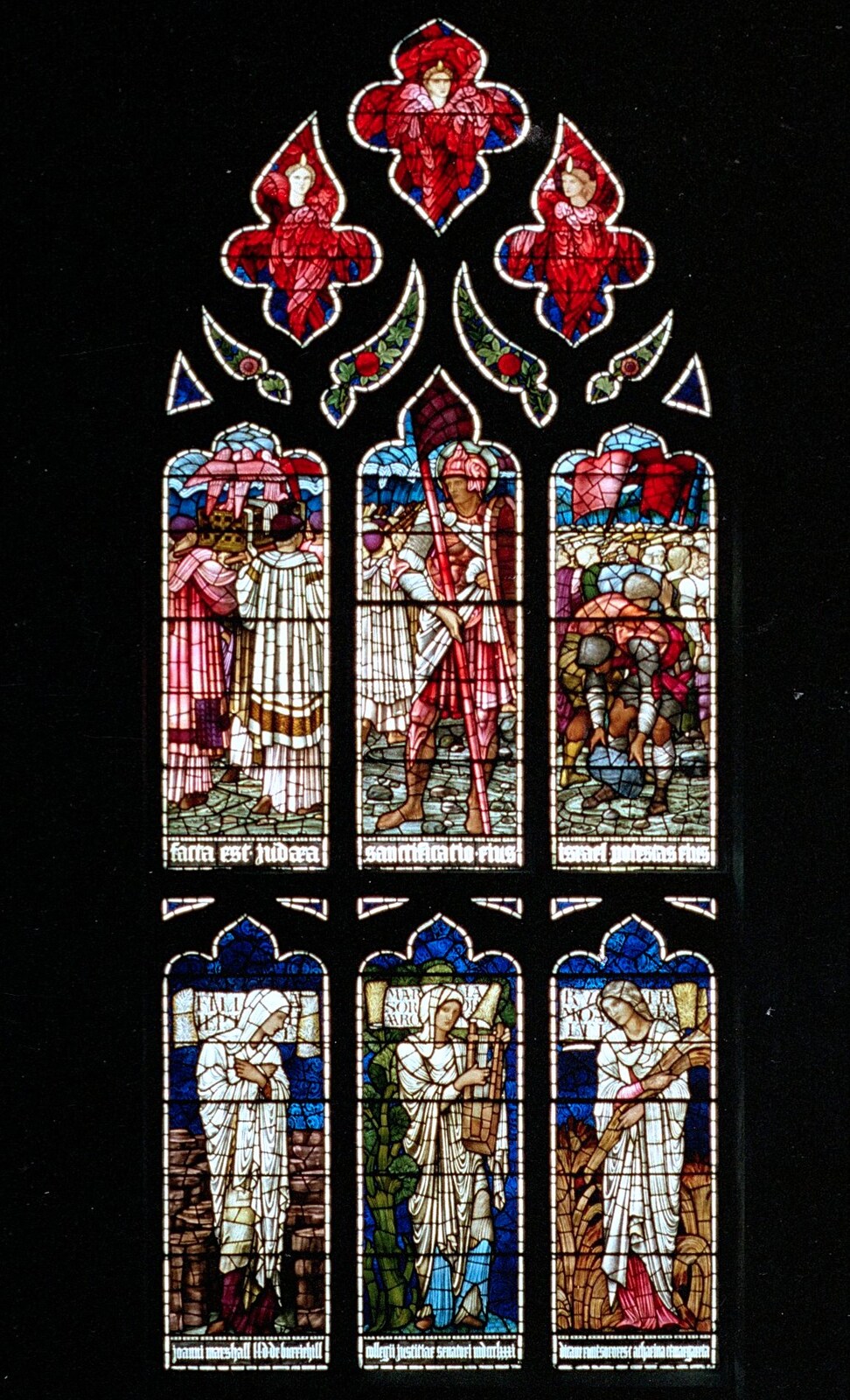 A stained glass window from Uni: A Trip To Glasgow and Edinburgh, Scotland - 15th May 1989