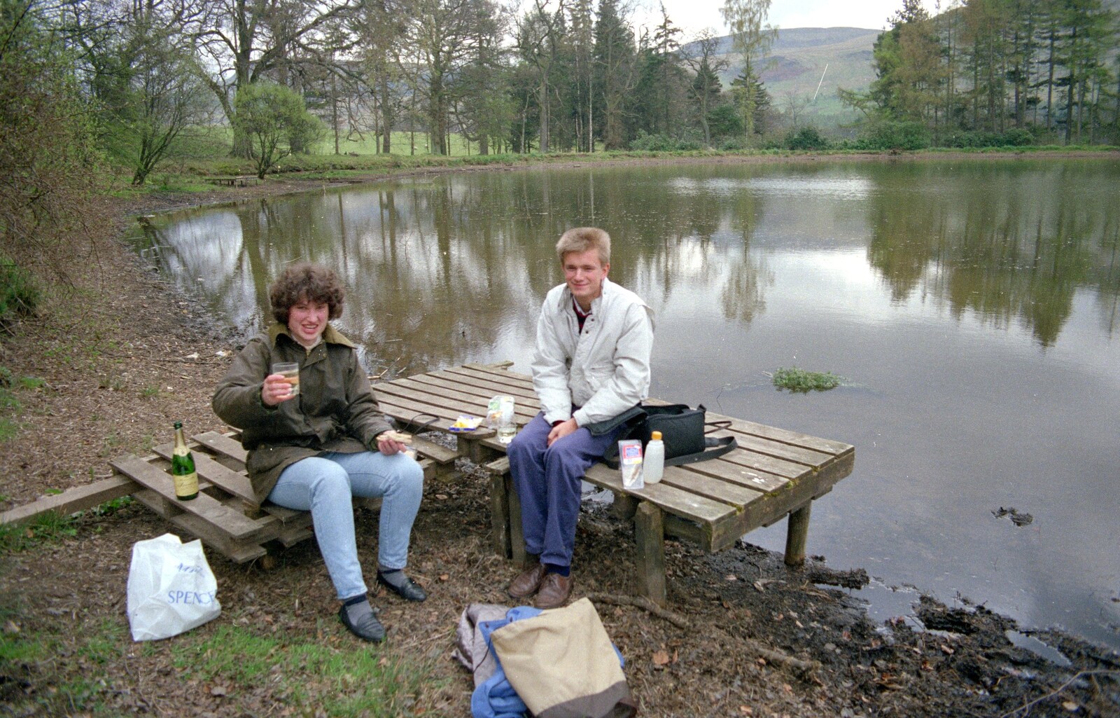 Angela and Nosher from Uni: A Trip To Glasgow and Edinburgh, Scotland - 15th May 1989