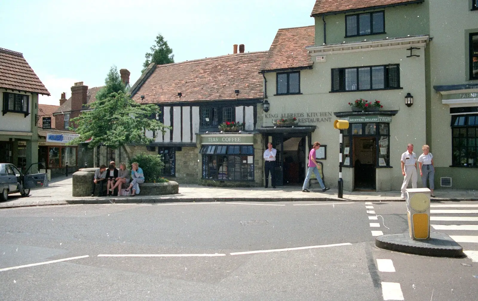 A street scene in Shaftesbury, Dorset, from Uni: A Trip to Yeovil, Shaftesbury, and the Tamar Bridge - 28th May 1989