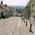 View from the top of Gold Hill, Uni: A Trip to Yeovil, Shaftesbury, and the Tamar Bridge - 28th May 1989