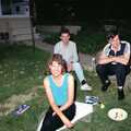 In Riki's back garden, Uni: Riki's Barbeque and Dobbs' Jitsu, Plymouth, Devon - 2nd June 1989