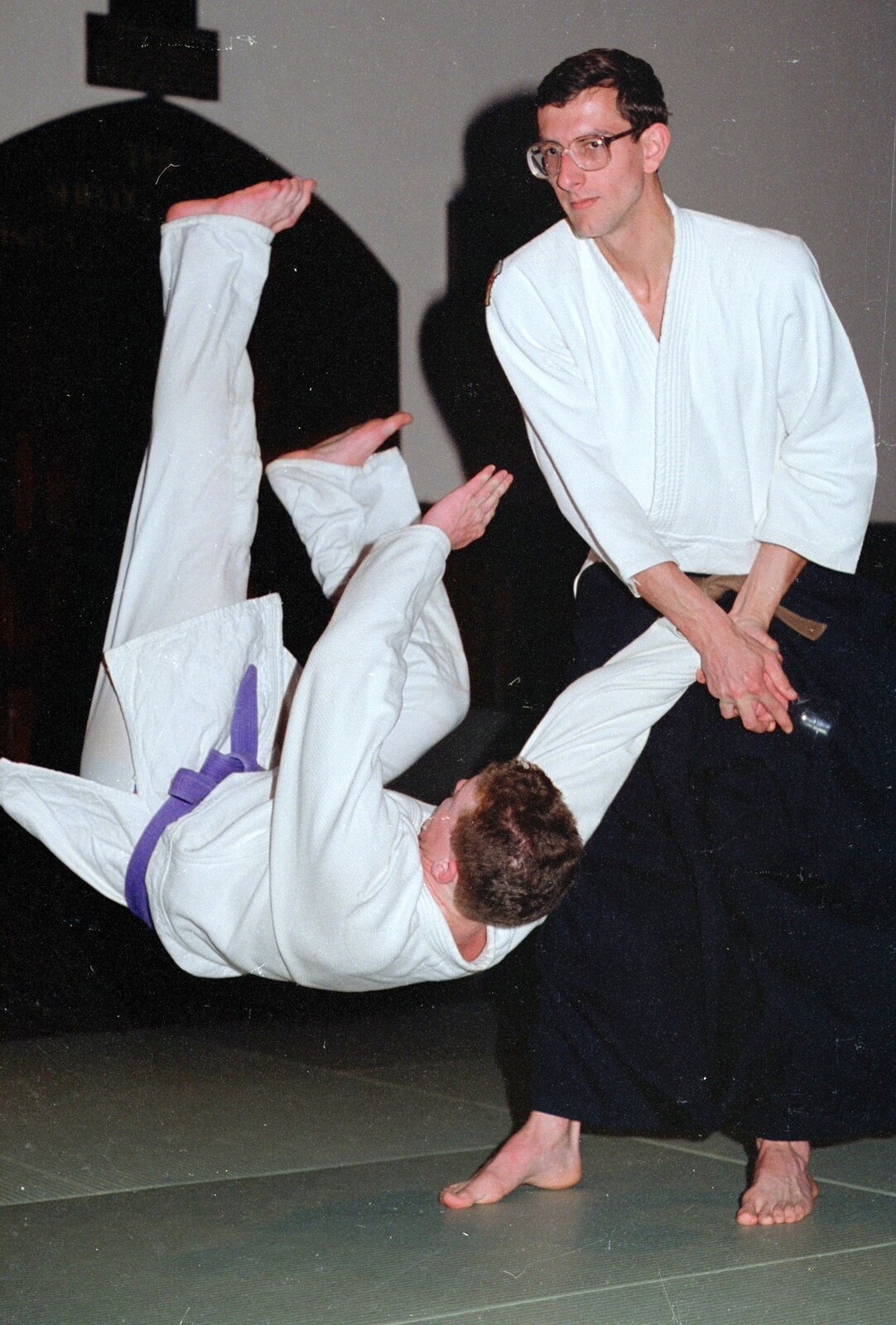 Andy Dobie does his ice-cool Jiu Jitsu thing from Uni: Riki's Barbeque and Dobbs' Jitsu, Plymouth, Devon - 2nd June 1989