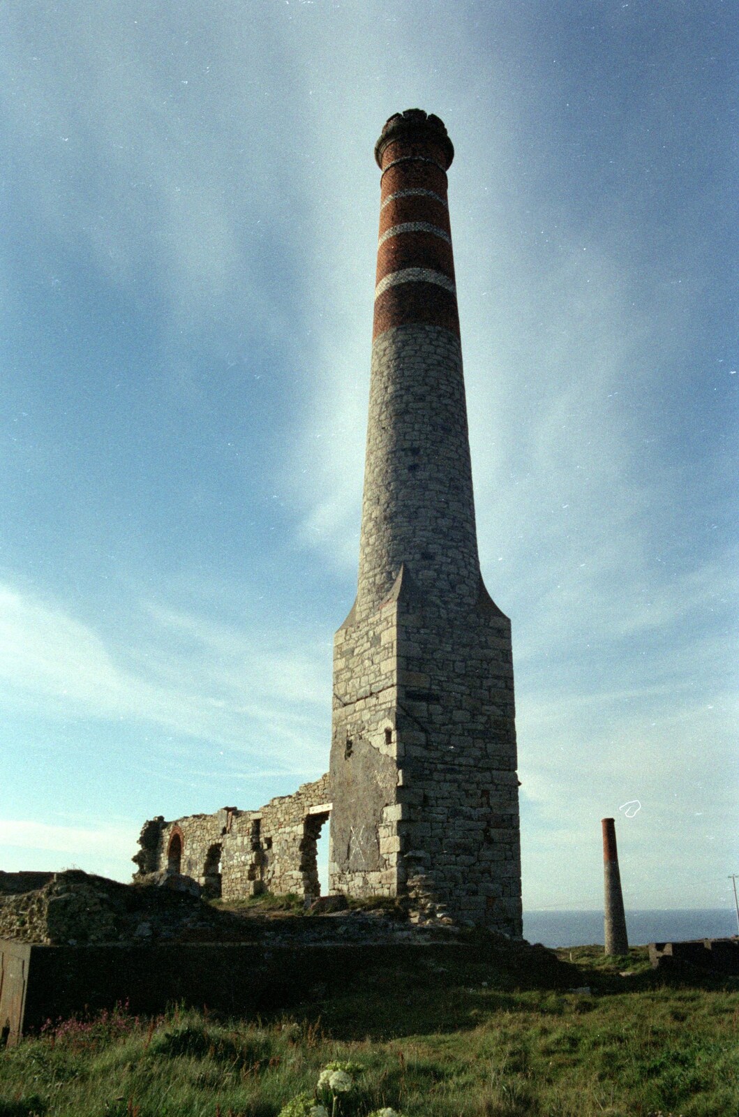 A derelict Cornish tin mine from Uni: An End-of-it-all Trip to Land's End, Cornwall - 13th June 1989