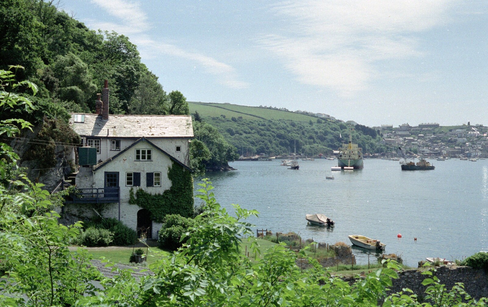A bit more of Fowey from Uni: An End-of-it-all Trip to Land's End, Cornwall - 13th June 1989