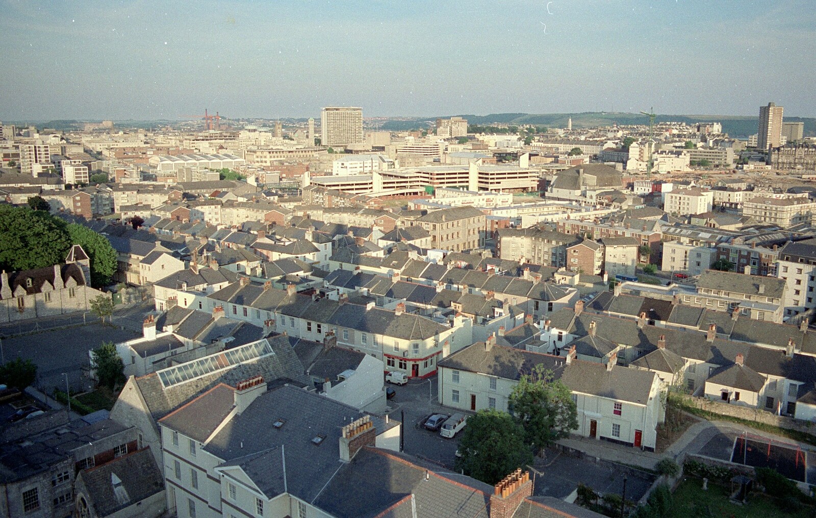 Another view towards the city centre from Uni: Views From St. Peter's Church Tower, Wyndham Square, Plymouth, Devon - 15th June 1989