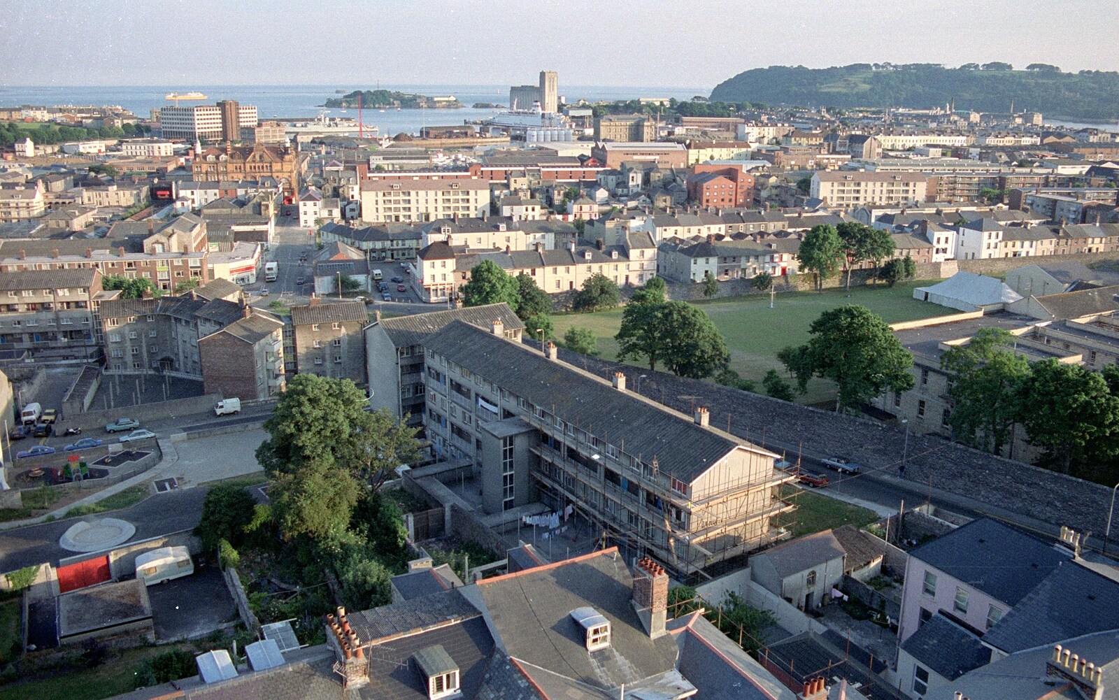 The view of Stonehouse again from Uni: Views From St. Peter's Church Tower, Wyndham Square, Plymouth, Devon - 15th June 1989