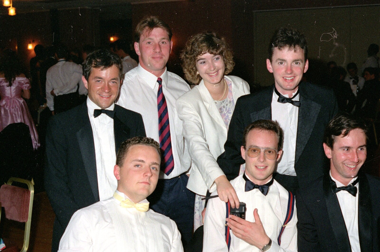 Andy Grove, Andy Bray, Chris, John and Riki  from Uni: The BABS End-of-Course Ball, New Continental Hotel, Plymouth - 21st June 1989