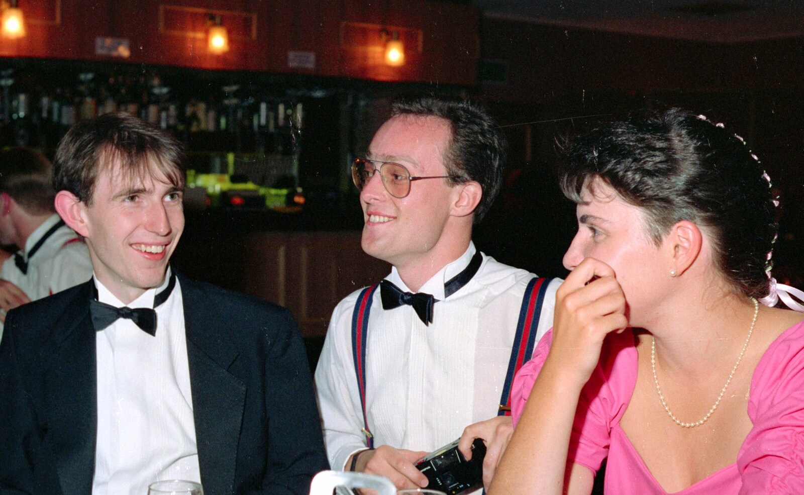 Dave, Chris and Rebecca from Uni: The BABS End-of-Course Ball, New Continental Hotel, Plymouth - 21st June 1989