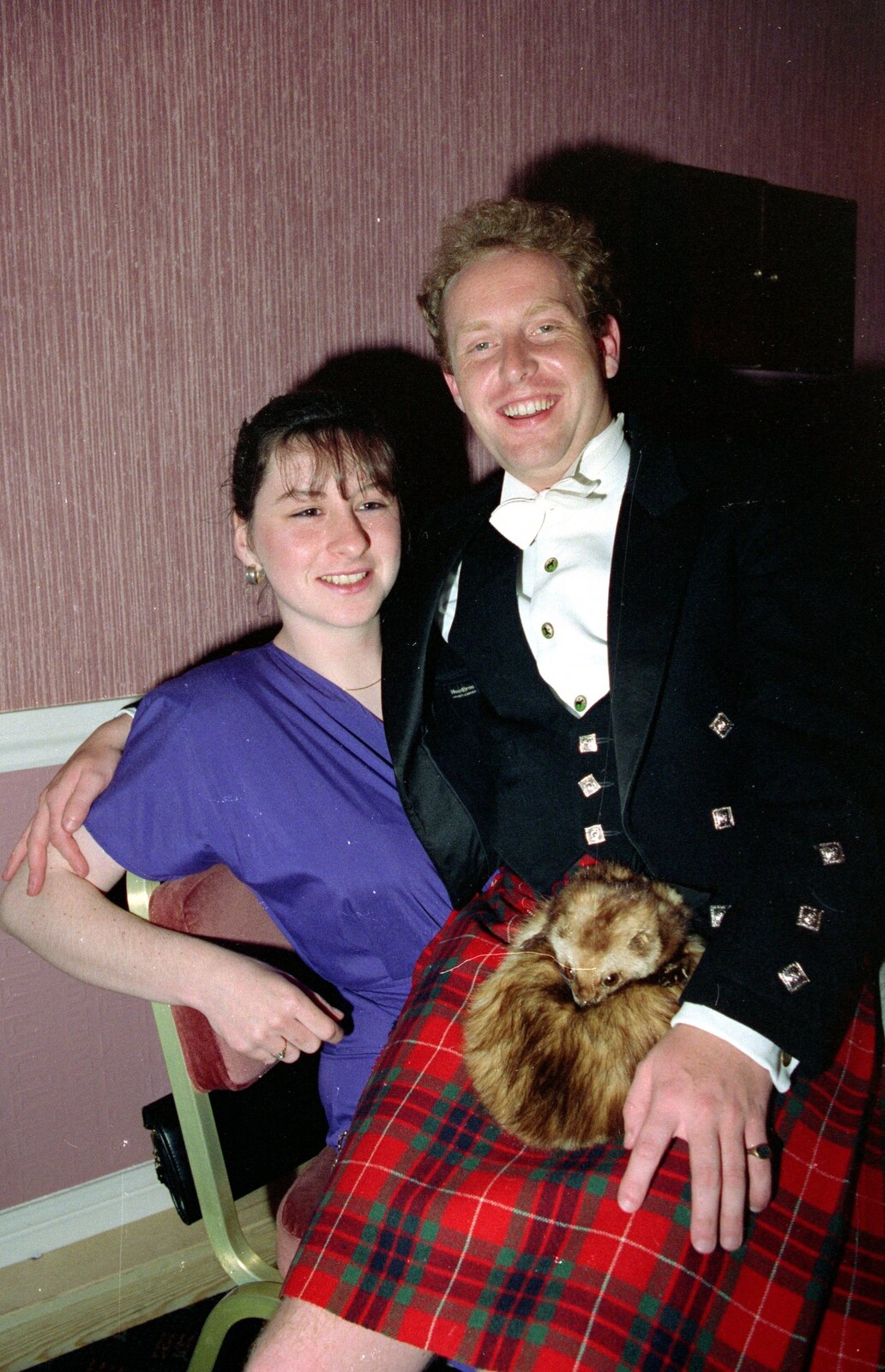 Jackie and Andrew from Uni: The BABS End-of-Course Ball, New Continental Hotel, Plymouth - 21st June 1989