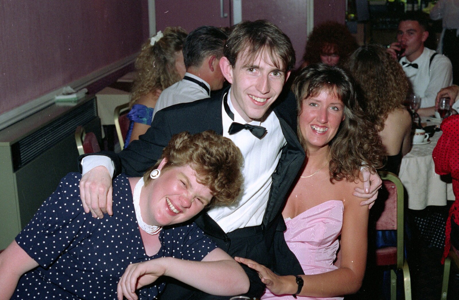 Kate, Dave and Caroline Gage from Uni: The BABS End-of-Course Ball, New Continental Hotel, Plymouth - 21st June 1989