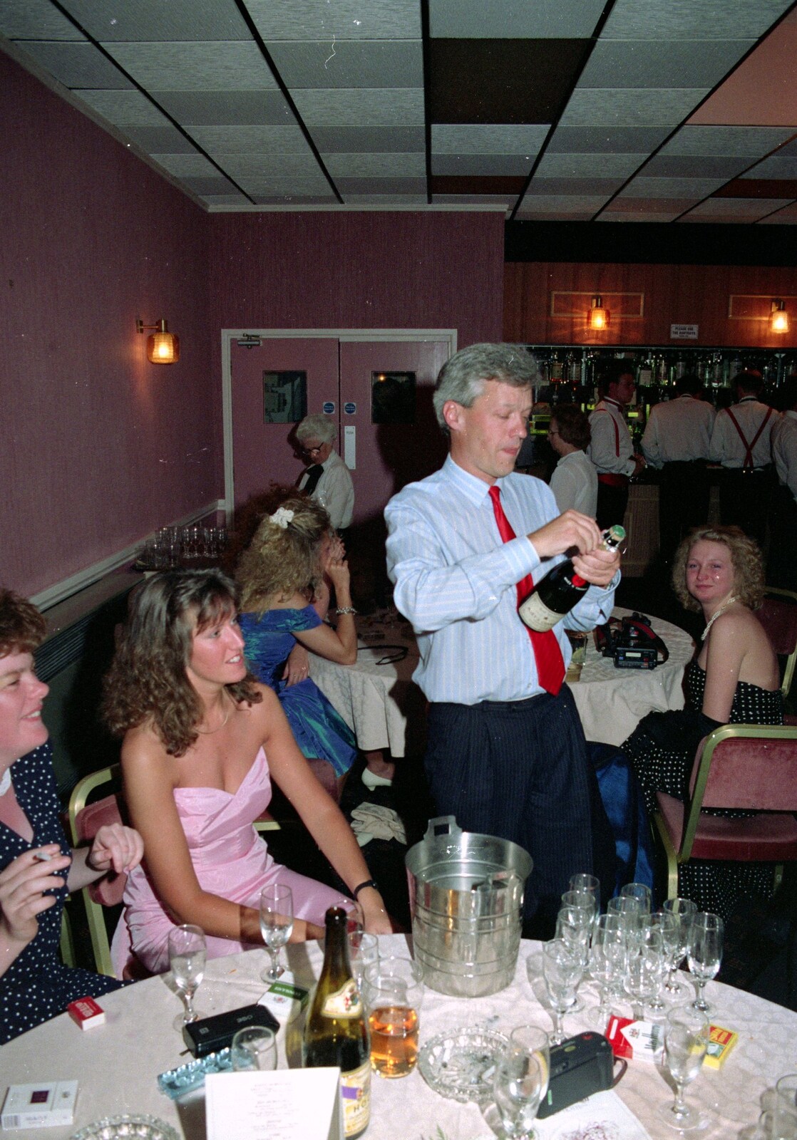 Fizz is popped from Uni: The BABS End-of-Course Ball, New Continental Hotel, Plymouth - 21st June 1989