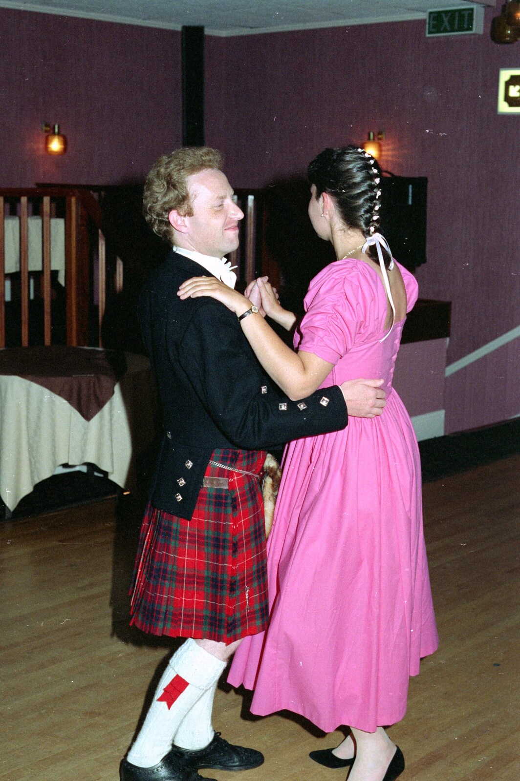 Andrew and Becky do some dancing from Uni: The BABS End-of-Course Ball, New Continental Hotel, Plymouth - 21st June 1989