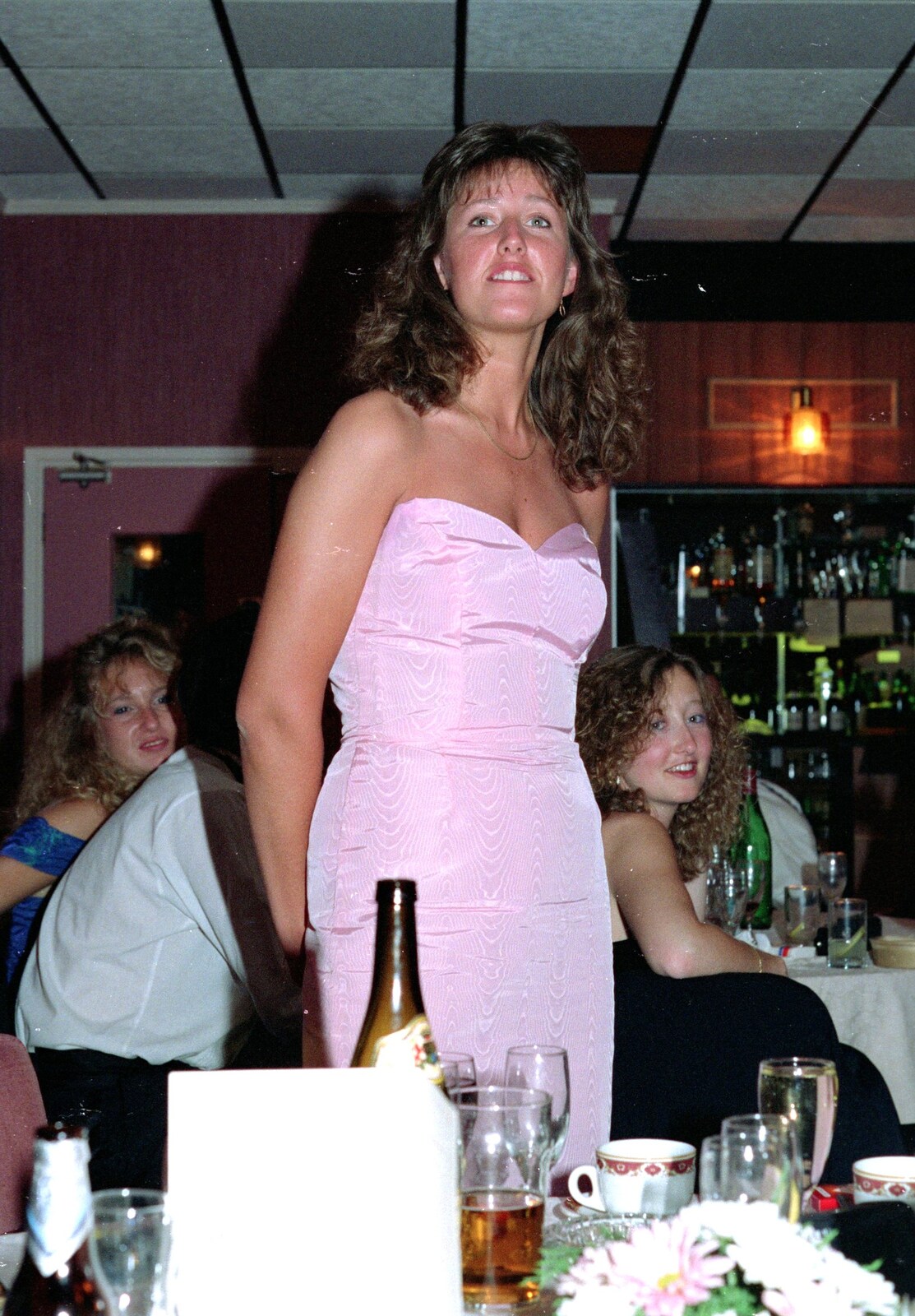 Caroline Gage looks over from Uni: The BABS End-of-Course Ball, New Continental Hotel, Plymouth - 21st June 1989