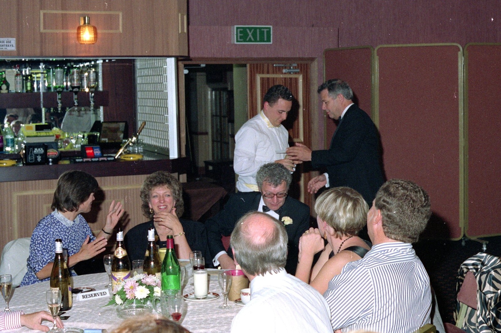 Andy picks up an award from Brian Smith from Uni: The BABS End-of-Course Ball, New Continental Hotel, Plymouth - 21st June 1989
