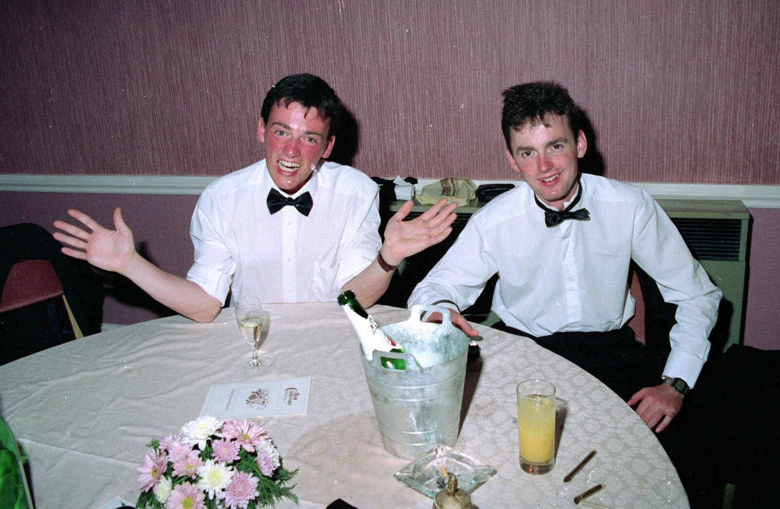 Dave Masterson and John from Uni: The BABS End-of-Course Ball, New Continental Hotel, Plymouth - 21st June 1989
