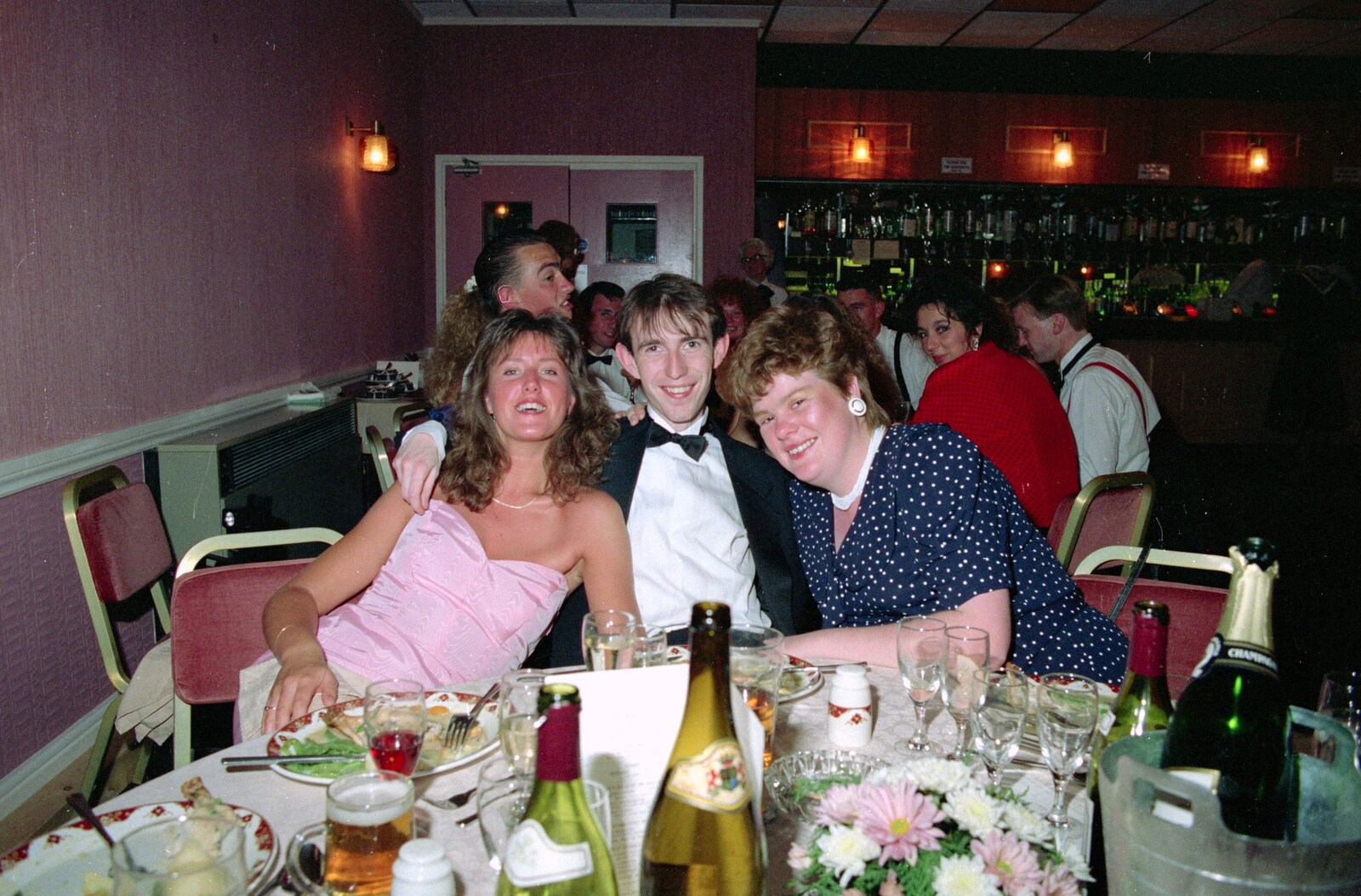 Caroline, Dave and Kate from Uni: The BABS End-of-Course Ball, New Continental Hotel, Plymouth - 21st June 1989