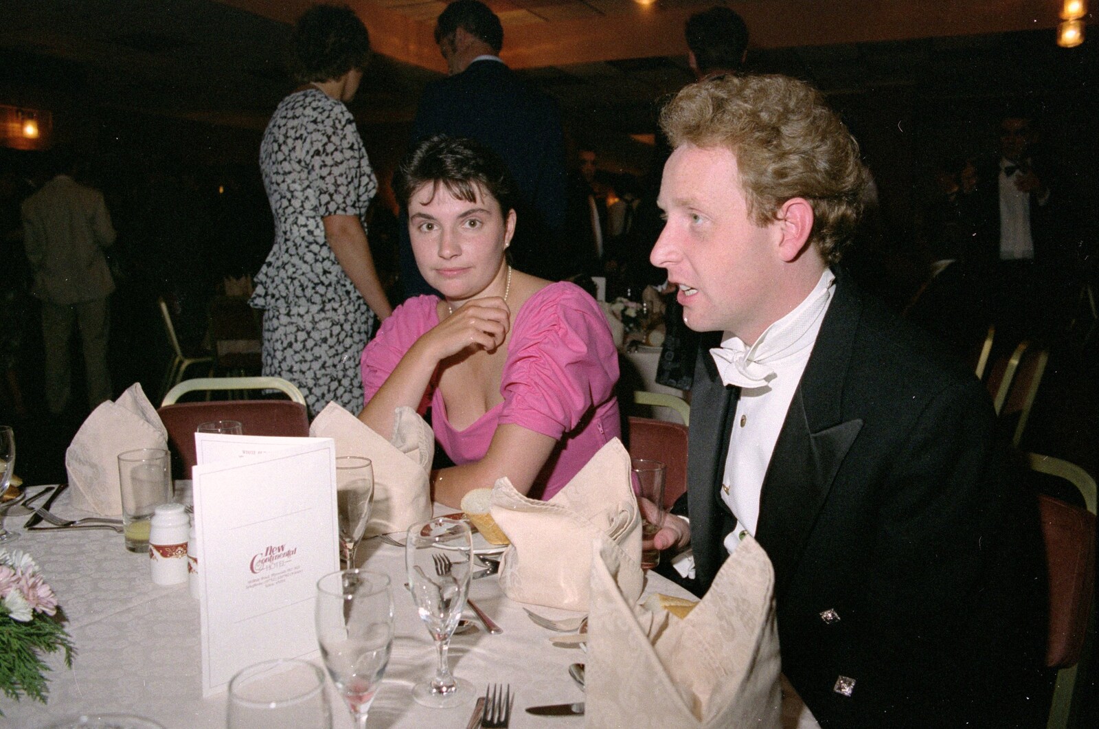 Becky looks over from Uni: The BABS End-of-Course Ball, New Continental Hotel, Plymouth - 21st June 1989