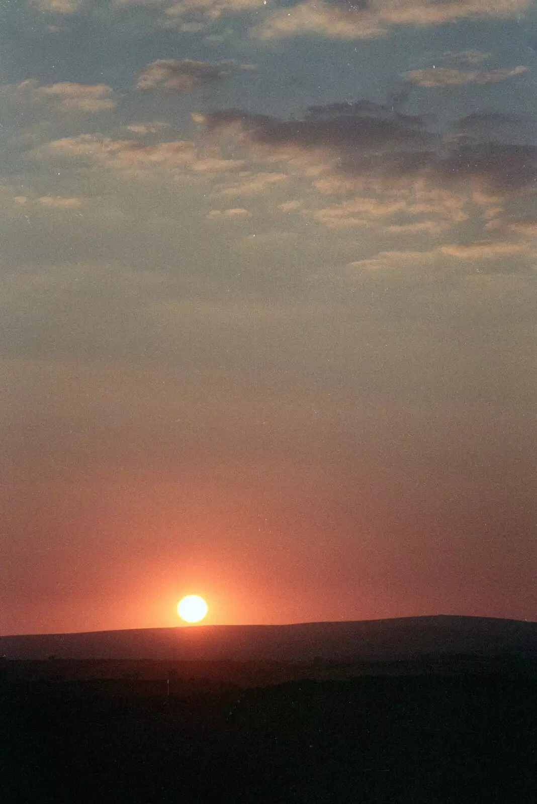 Sunset, from Uni: A Trip to the Riviera and Oberon Gets New Shoes, Torquay and Harbertonford, Devon - 3rd July 1989