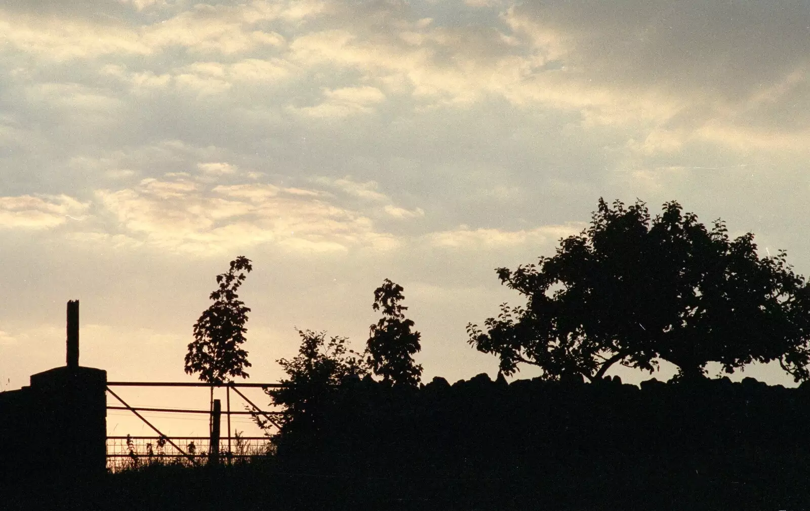 A silhouetted gate, from Uni: A Trip to the Riviera and Oberon Gets New Shoes, Torquay and Harbertonford, Devon - 3rd July 1989