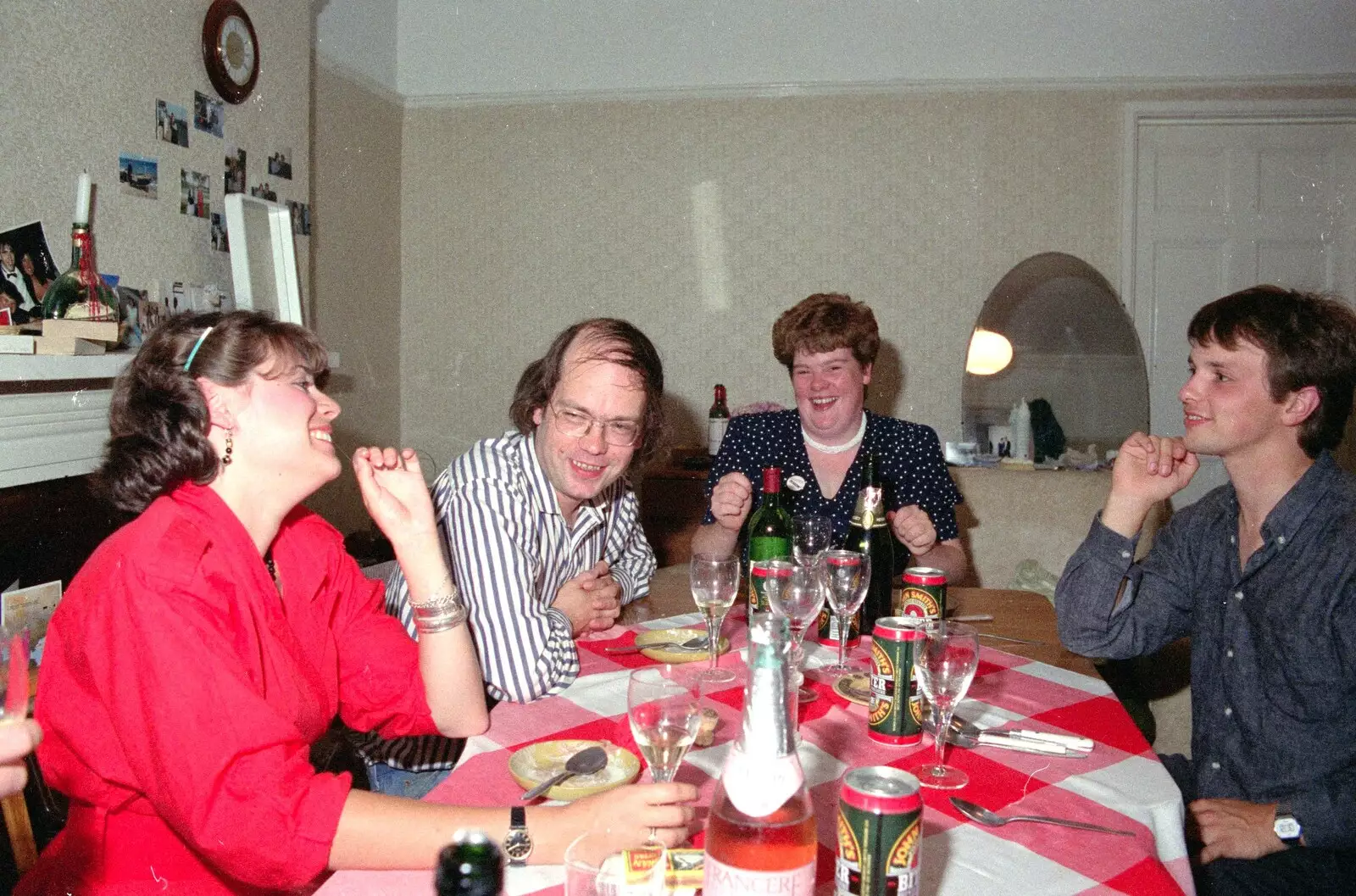 Michelle and John Maloney talk about Keynes, from Uni: A Wyndham Square Economics Party, Stonehouse, Plymouth - 10th July 1989