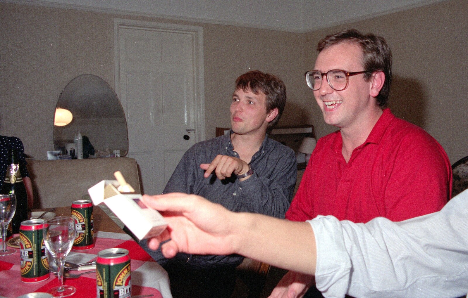 Uni: A Wyndham Square Economics Party, Stonehouse, Plymouth - 10th July 1989: Dobbs offers out his fags