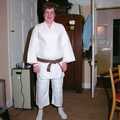 Kate's got some brown-belt Jitsu gear on, Uni: Risky Business, A Wedding Occurs and Dave Leaves, Wyndham Square, Plymouth - 15th July 1989