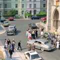 An old silver Roller drives out of the square, Uni: Risky Business, A Wedding Occurs and Dave Leaves, Wyndham Square, Plymouth - 15th July 1989