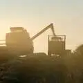 A Combine harvester rumbles around, Summer Days on Pitt Farm, Harbertonford, Devon - 17th July 1989