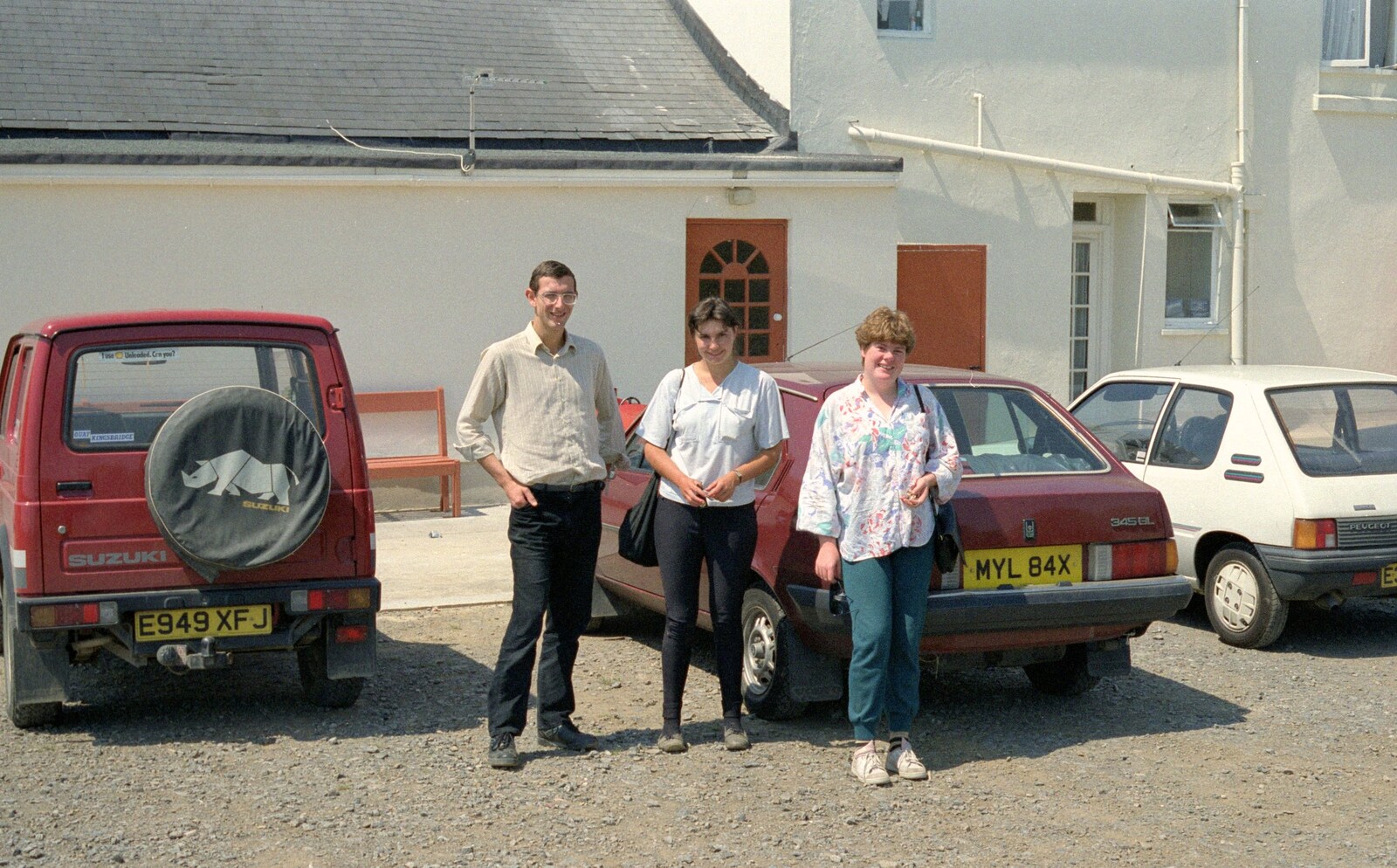 Andy, Rebecca and Kate from Summer Days on Pitt Farm, Harbertonford, Devon - 17th July 1989