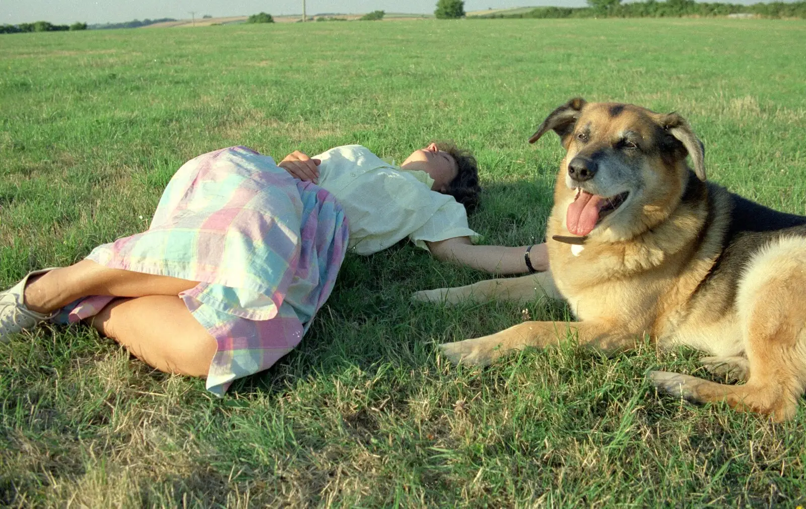 Angela and Marty, from Summer Days on Pitt Farm, Harbertonford, Devon - 17th July 1989