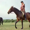 Angela trots around the field, Summer Days on Pitt Farm, Harbertonford, Devon - 17th July 1989