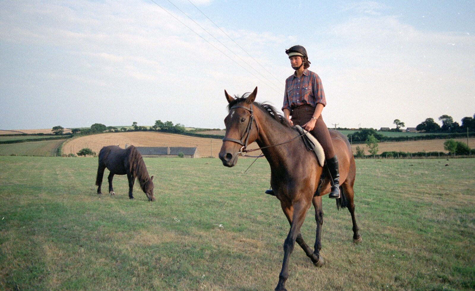 More trotting around from Summer Days on Pitt Farm, Harbertonford, Devon - 17th July 1989