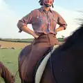 Angela on Oberon, Summer Days on Pitt Farm, Harbertonford, Devon - 17th July 1989