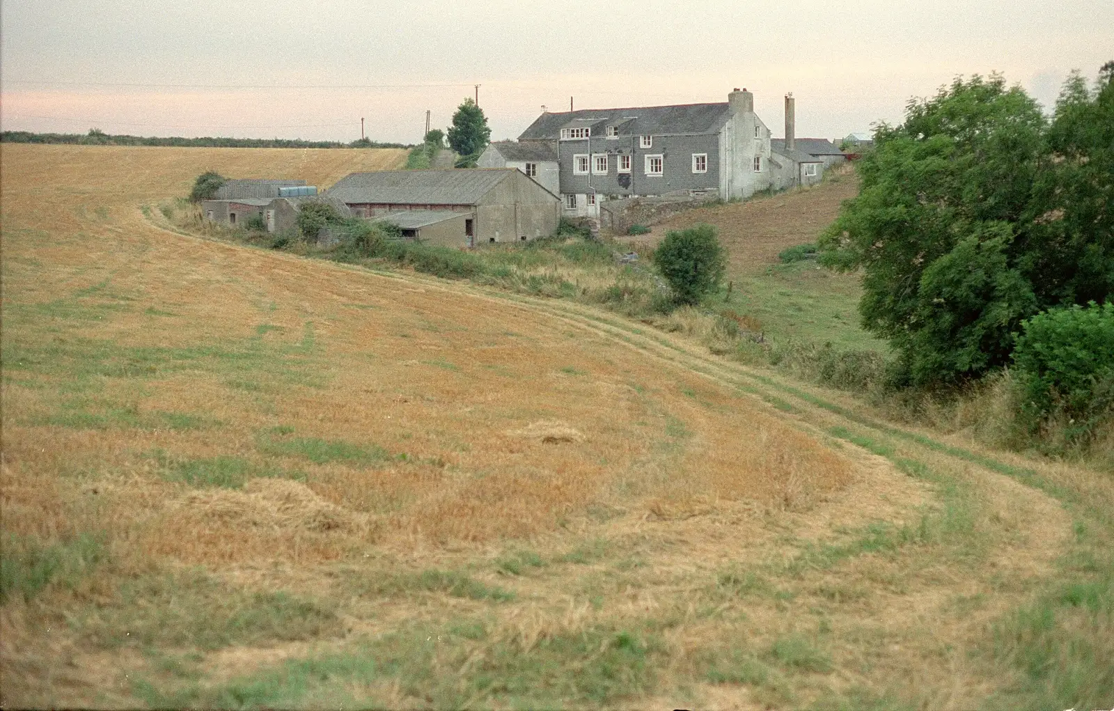 Pitt Farm from up in the fields, from Summer Days on Pitt Farm, Harbertonford, Devon - 17th July 1989