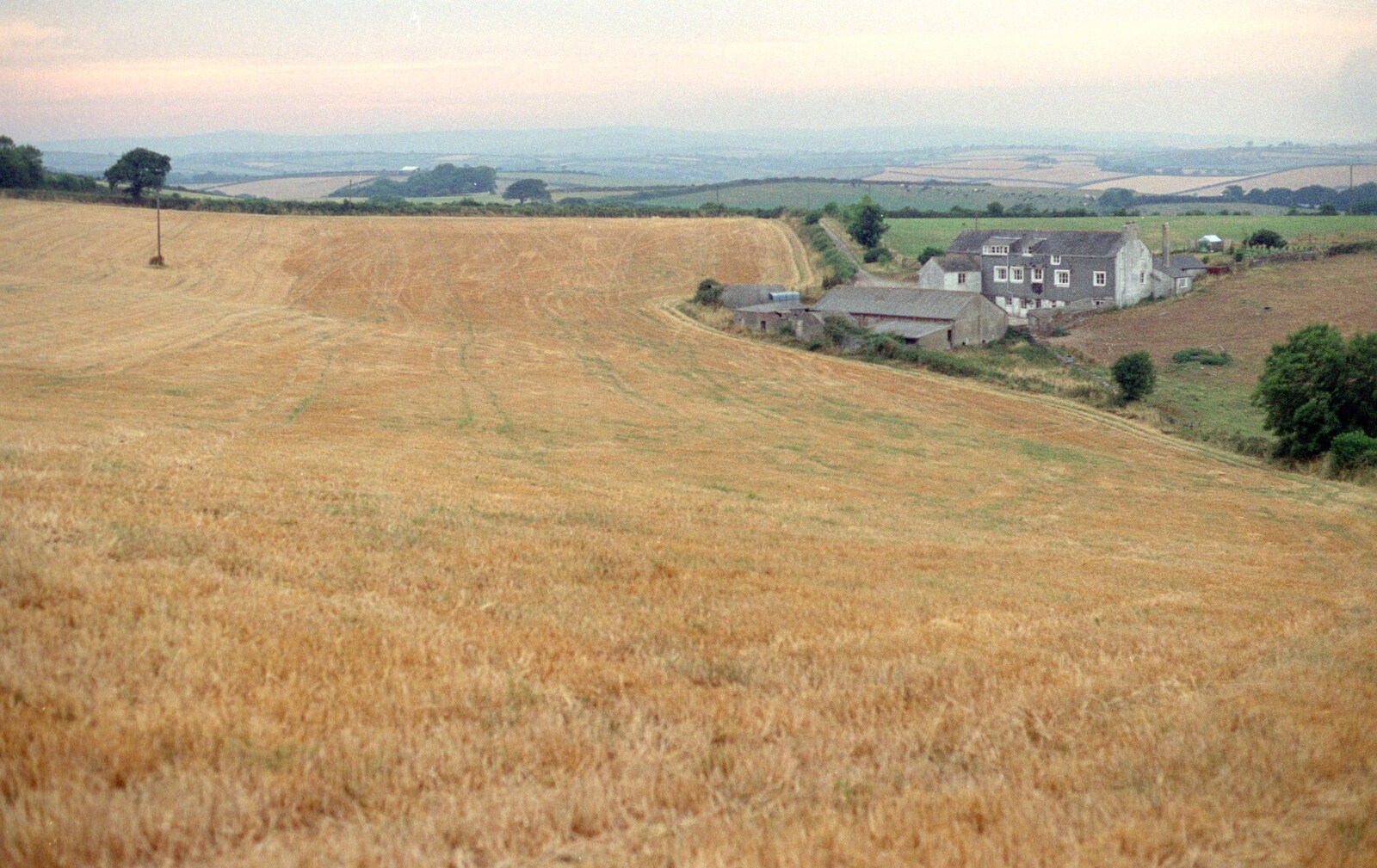 Pitt Farm from even further up the field from Summer Days on Pitt Farm, Harbertonford, Devon - 17th July 1989