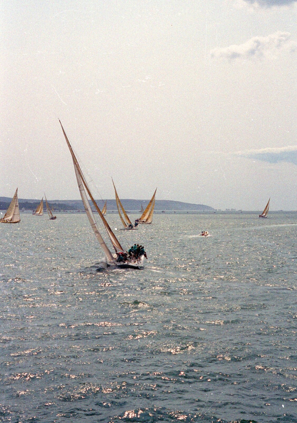 Yachts on the Solent from Back from Uni: Yarmouth, Alum Bay and Barton-on-sea, Hampshire - 23rd July 1989