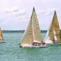 Racing yachts, Back from Uni: Yarmouth, Alum Bay and Barton-on-sea, Hampshire - 23rd July 1989