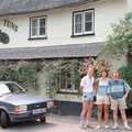 Outside the pub with a 1982 Ford Cortina, Back From Uni: Summer Pruning, Bransgore, Dorset - 25th July 1989