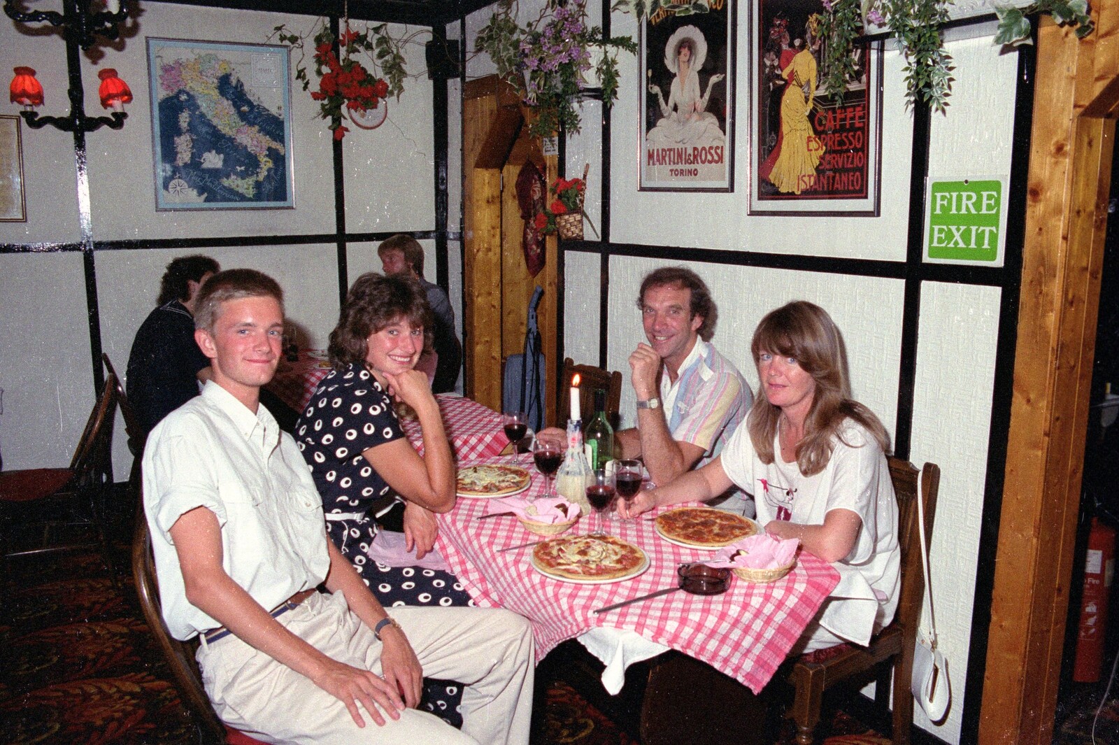 Nosher and Angela with Mike and Mother from Back From Uni: Summer Pruning, Bransgore, Dorset - 25th July 1989