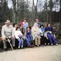 Hamish's photo of the relatives on a log, A Walk in the New Forest, Hampshire - 27th July 1989