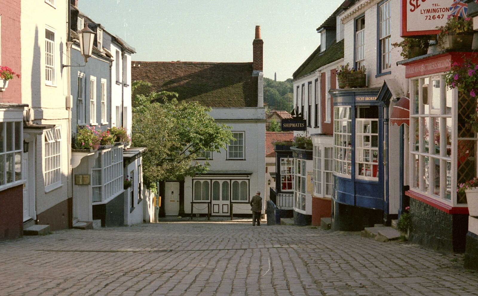 Outside the Kings Head in Lymington from A Walk in the New Forest, Hampshire - 27th July 1989