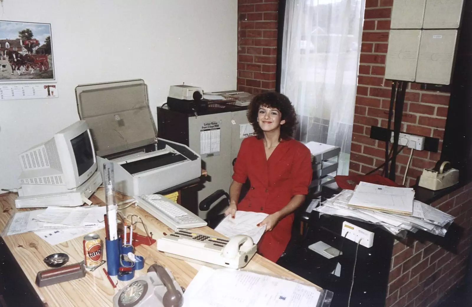 Rachel on Printec's reception, from Kite Flying, and an Introduction to BPCC Printec, Diss, Norfolk - 3rd August 1989