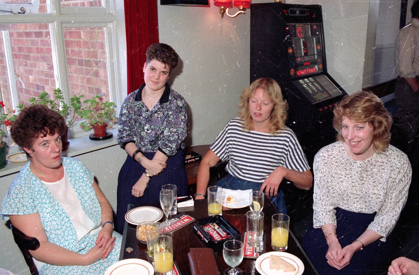 Crispy, Kelly, Big Sue and Jackie in the Railway from Kite Flying, and an Introduction to BPCC Printec, Diss, Norfolk - 3rd August 1989