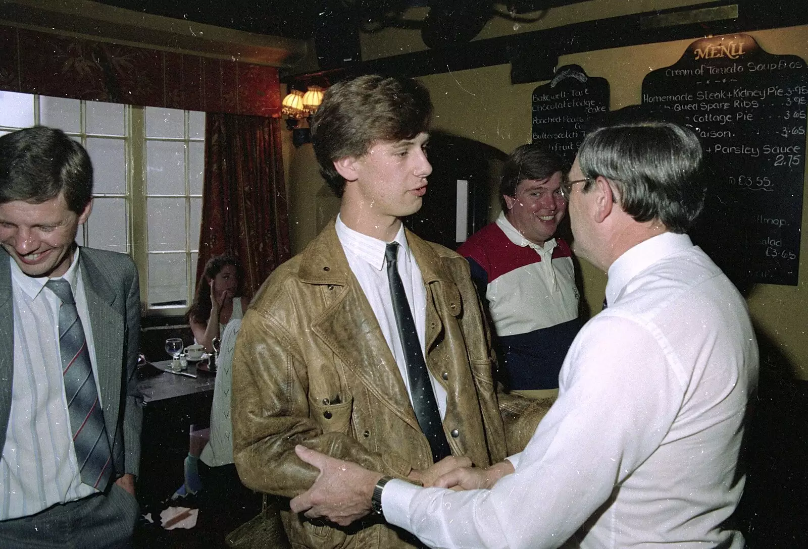 Karl gets a birthday handshake, from Kite Flying, and an Introduction to BPCC Printec, Diss, Norfolk - 3rd August 1989