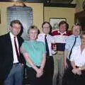 Adrian, Kate and Alan Cox in the Scole Inn, Kite Flying, and an Introduction to BPCC Printec, Diss, Norfolk - 3rd August 1989