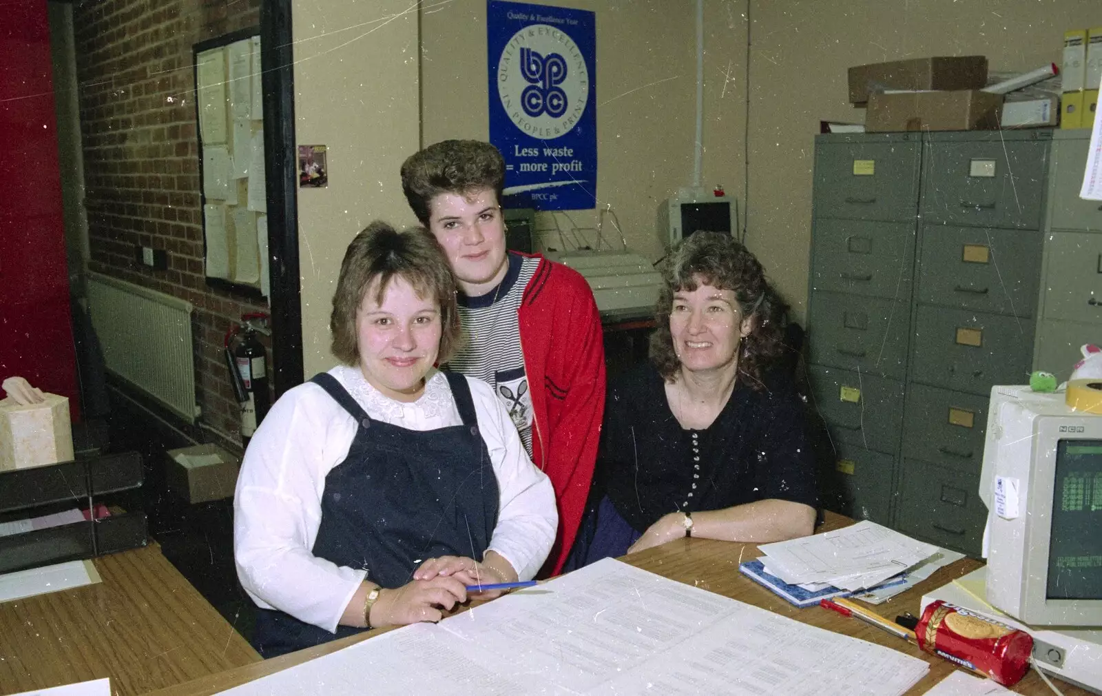 Wendy Saunders with Kelly and Brenda Pitcher, from Kite Flying, and an Introduction to BPCC Printec, Diss, Norfolk - 3rd August 1989